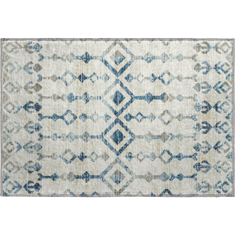 Premium Machine Washable Mayfield  Ivory 1'8" x 2'6" Rug. Picture 1