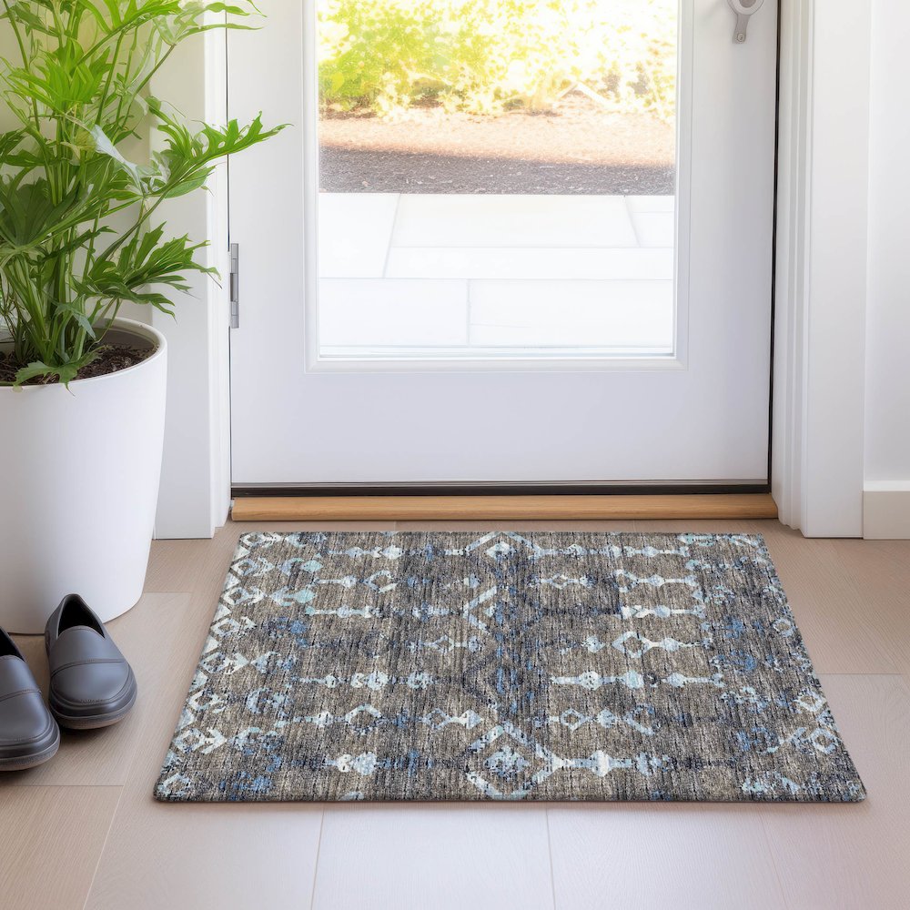 Premium Machine Washable Mayfield  Mink 1'8" x 2'6" Rug. Picture 5