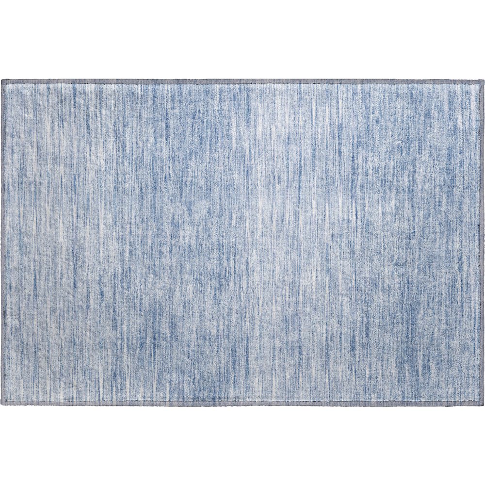 Premium Machine Washable Mayfield AMF800 Denim 1'8" x 2'6" Rug. Picture 1