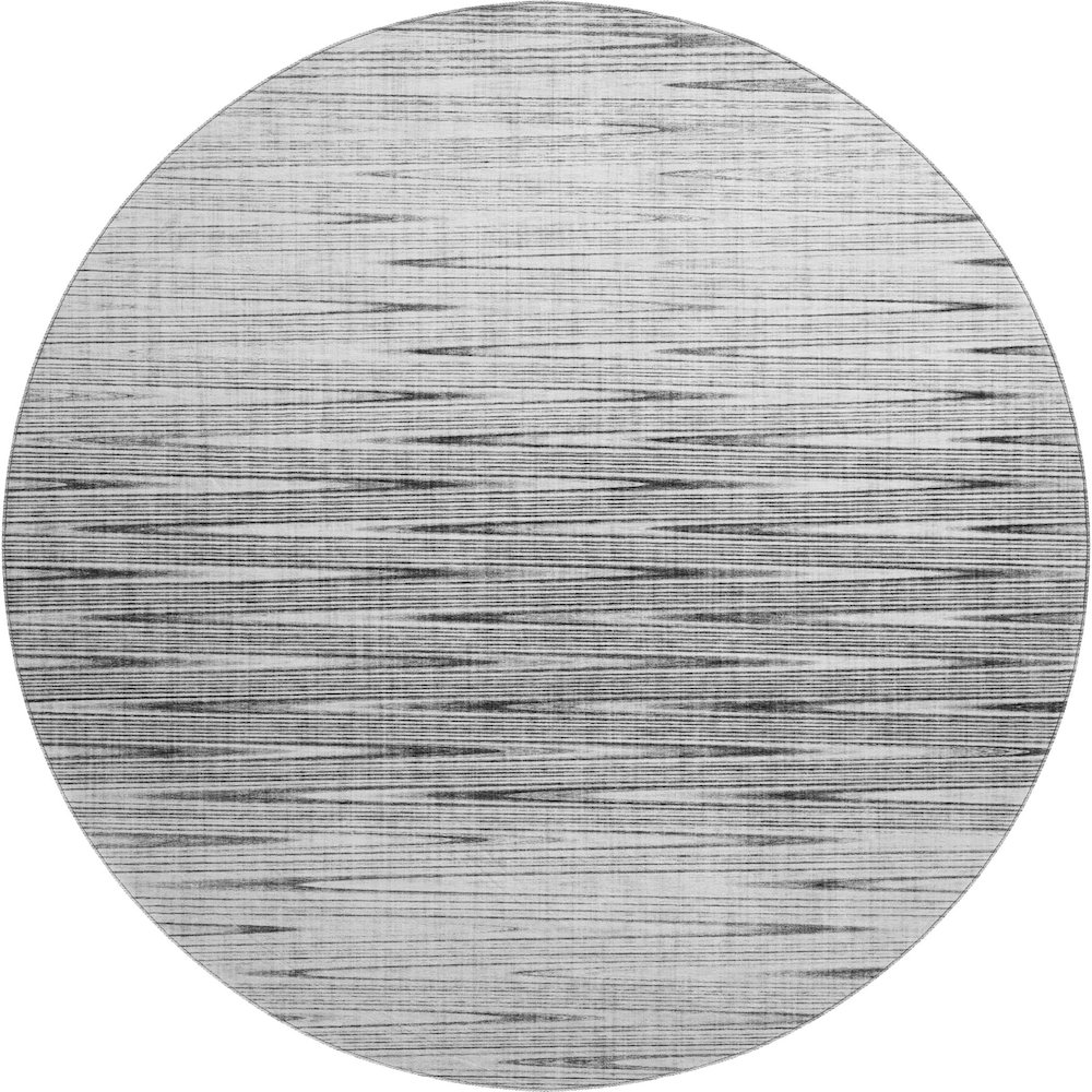 Premium Machine Washable Mayfield AMF800 Gray 8' x 8' Round Rug. Picture 1