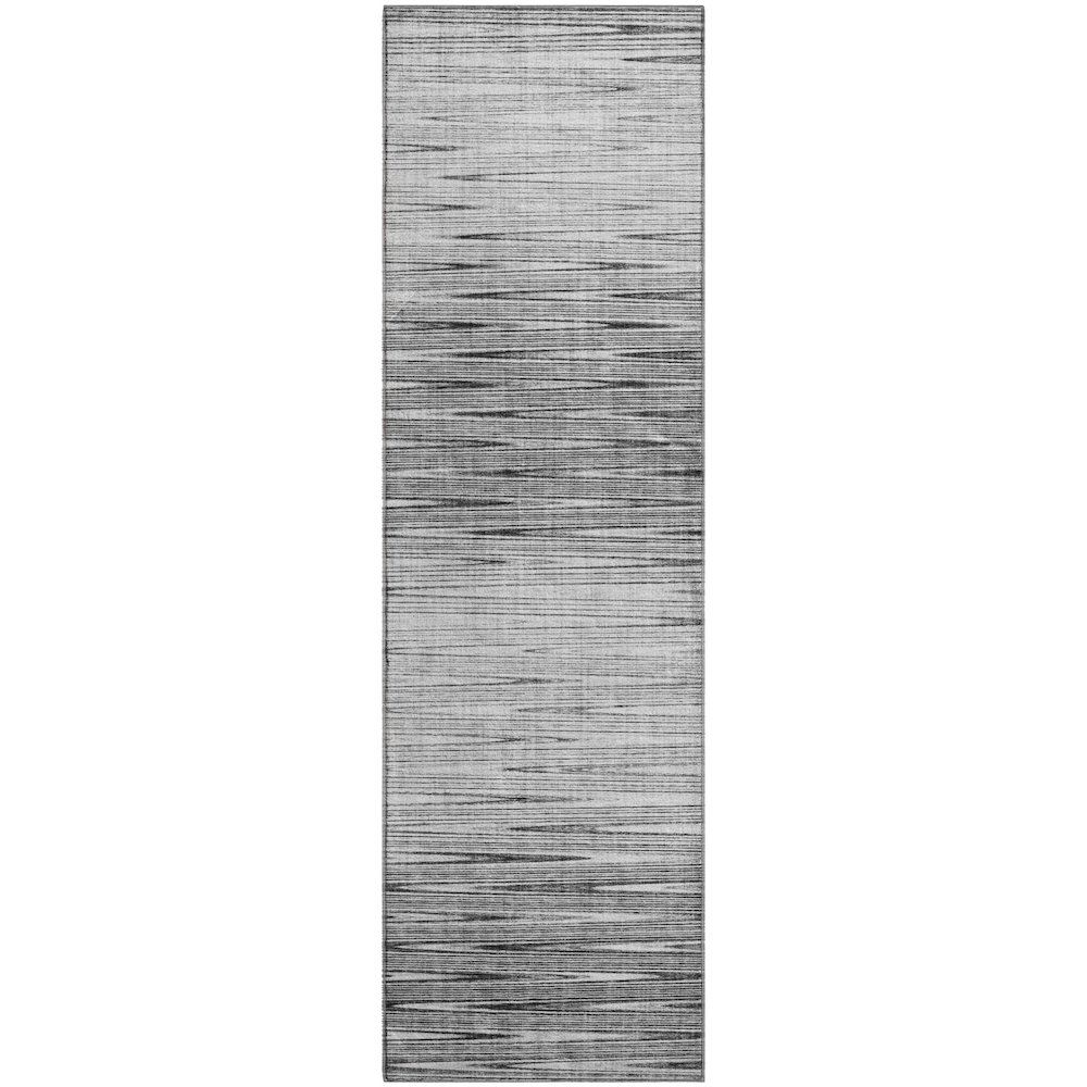 Premium Machine Washable Mayfield AMF800 Gray 2'3" x 7'6" Runner Rug. Picture 1