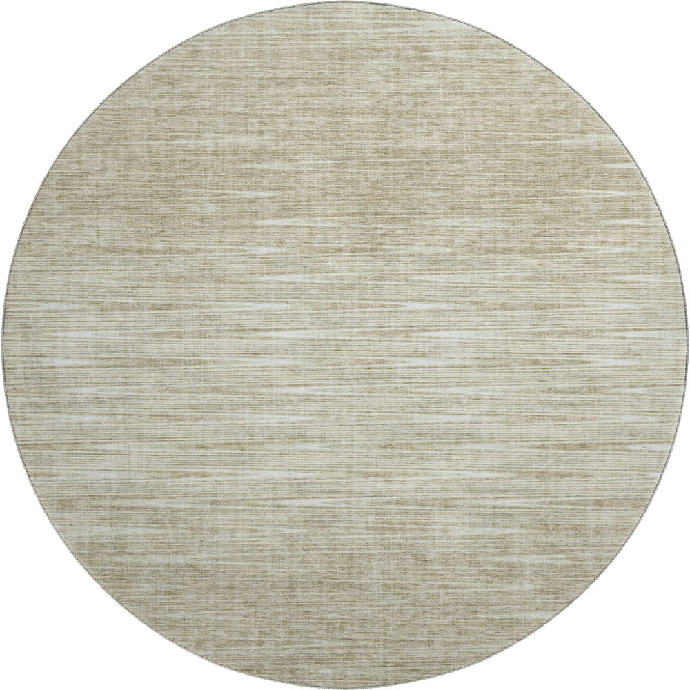 Premium Machine Washable Mayfield AMF800 Khaki 8' x 8' Round Rug. Picture 1
