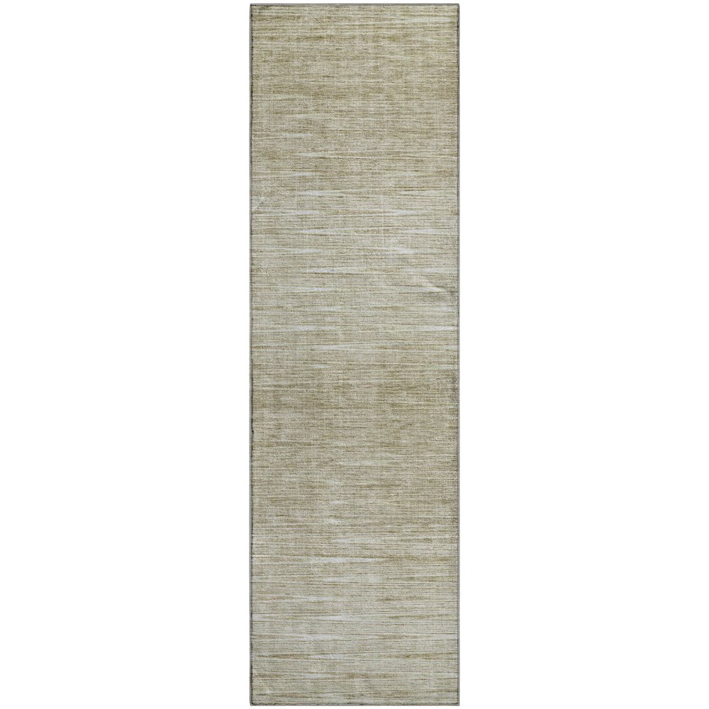 Premium Machine Washable Mayfield AMF800 Khaki 2'3" x 7'6" Runner Rug. Picture 1