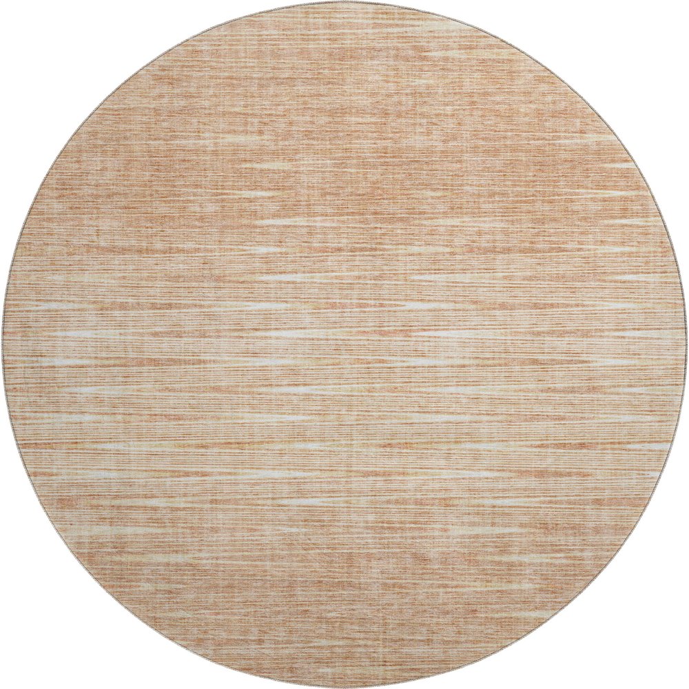 Premium Machine Washable Mayfield AMF800 Salmon 8' x 8' Round Rug. Picture 1