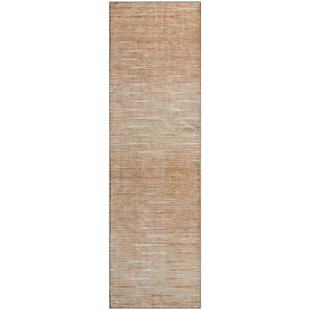 Premium Machine Washable Mayfield AMF800 Salmon 2'3" x 7'6" Runner Rug. Picture 1