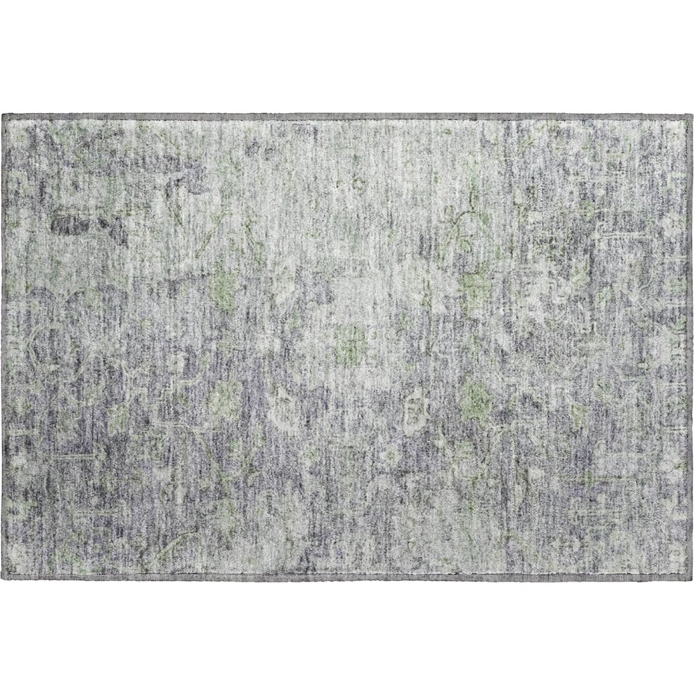 Premium Machine Washable Mayfield AMF801 Plum 1'8" x 2'6" Rug. Picture 1