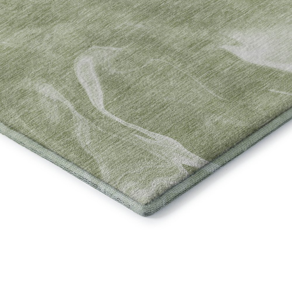 Premium Machine Washable Mayfield AMF802 Aloe 1'8" x 2'6" Rug. Picture 3