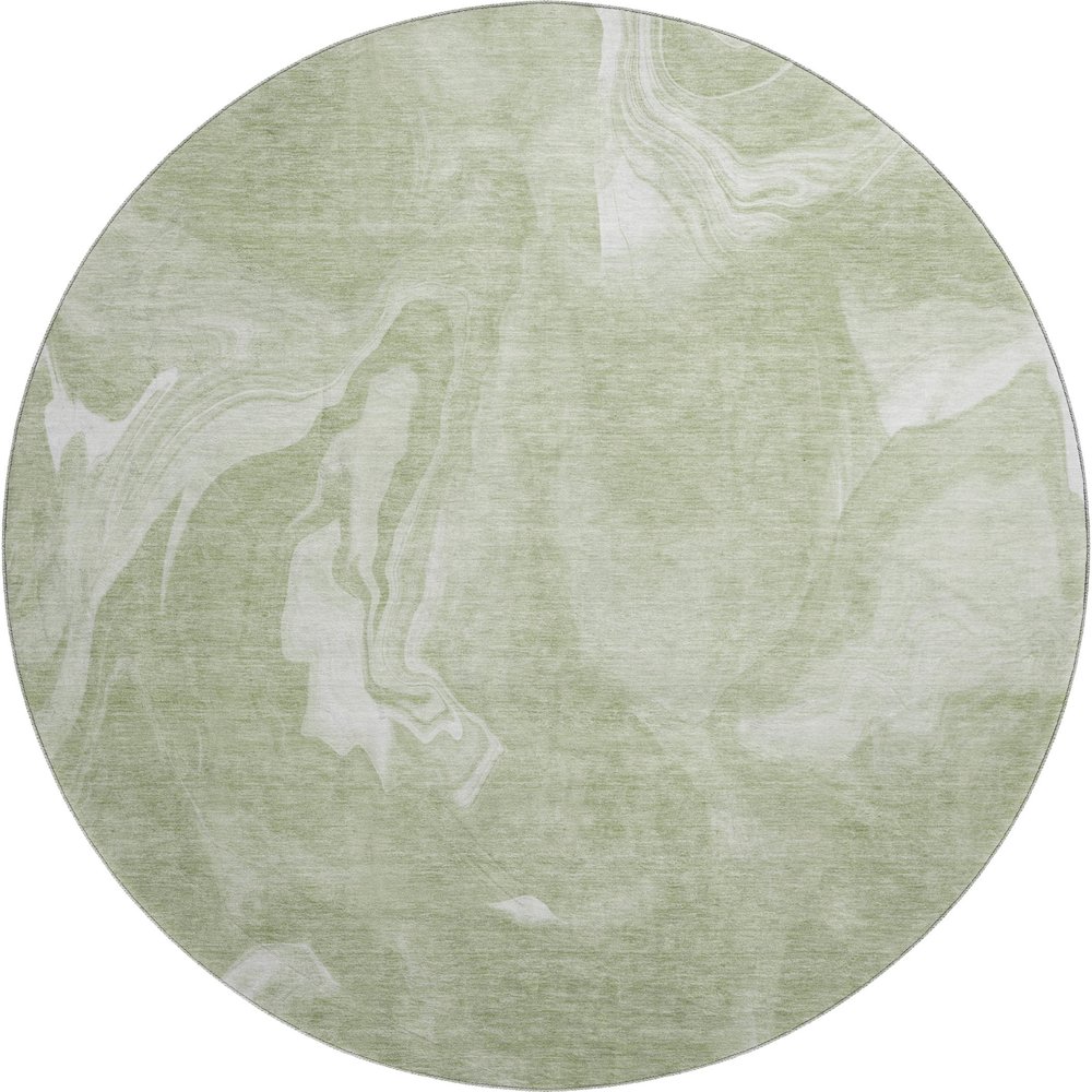 Premium Machine Washable Mayfield AMF802 Aloe 8' x 8' Round Rug. Picture 1
