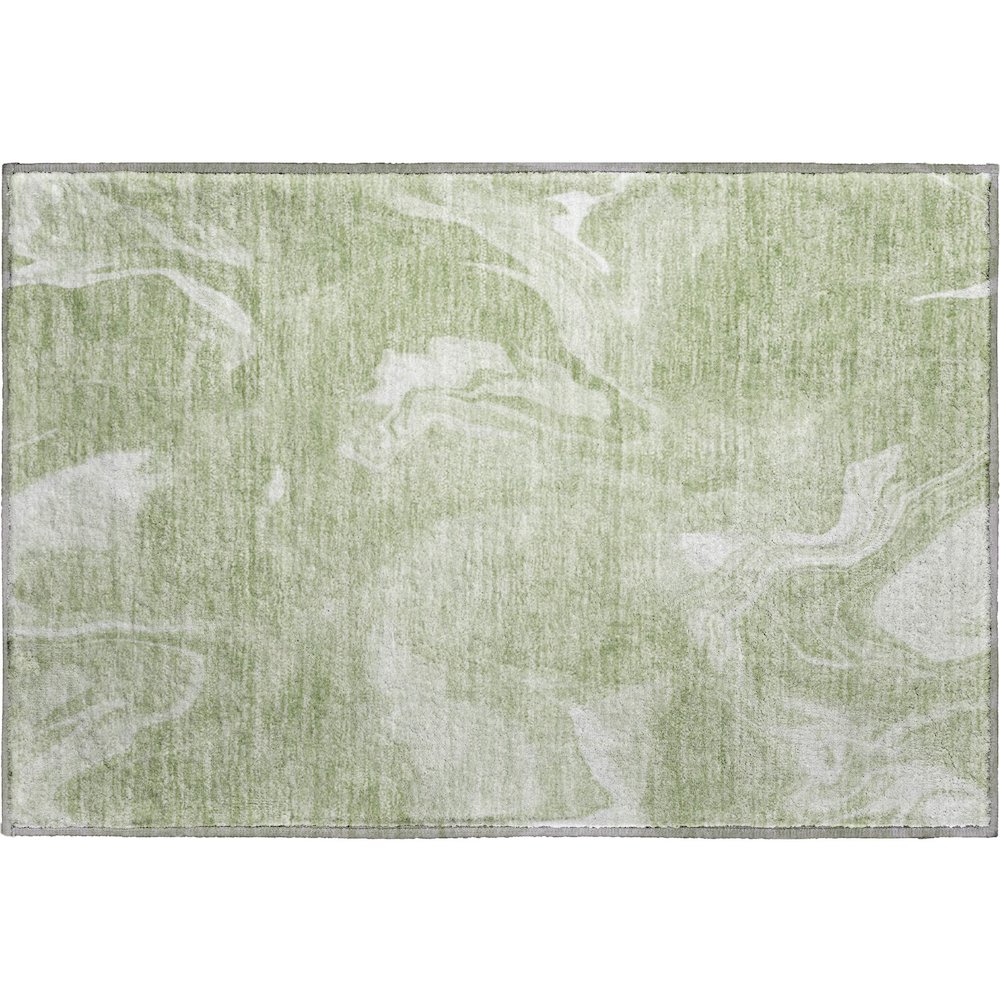 Premium Machine Washable Mayfield AMF802 Aloe 1'8" x 2'6" Rug. Picture 1