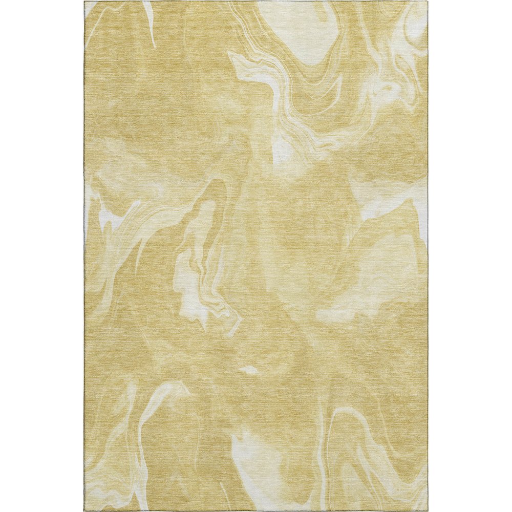 Premium Machine Washable Mayfield AMF802 Gold 2'6" x 3'10" Rug. Picture 1
