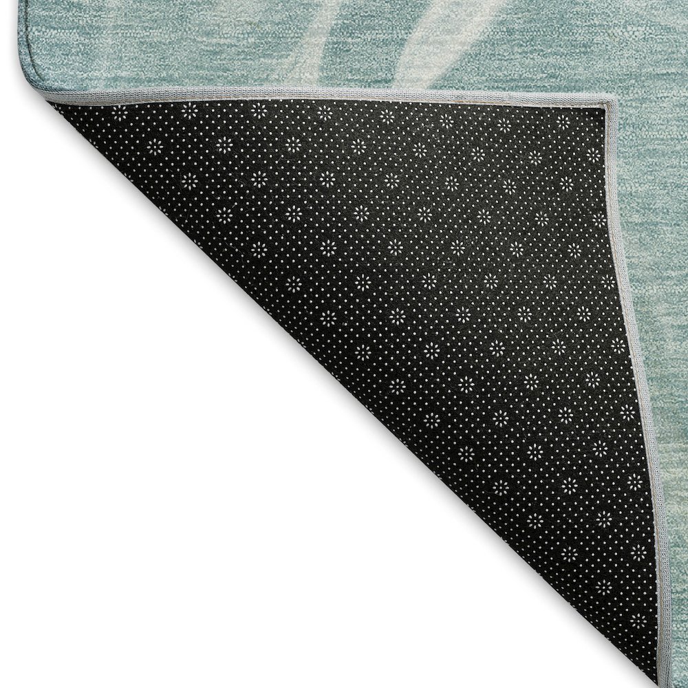 Premium Machine Washable Mayfield AMF802 Teal 1'8" x 2'6" Rug. Picture 2