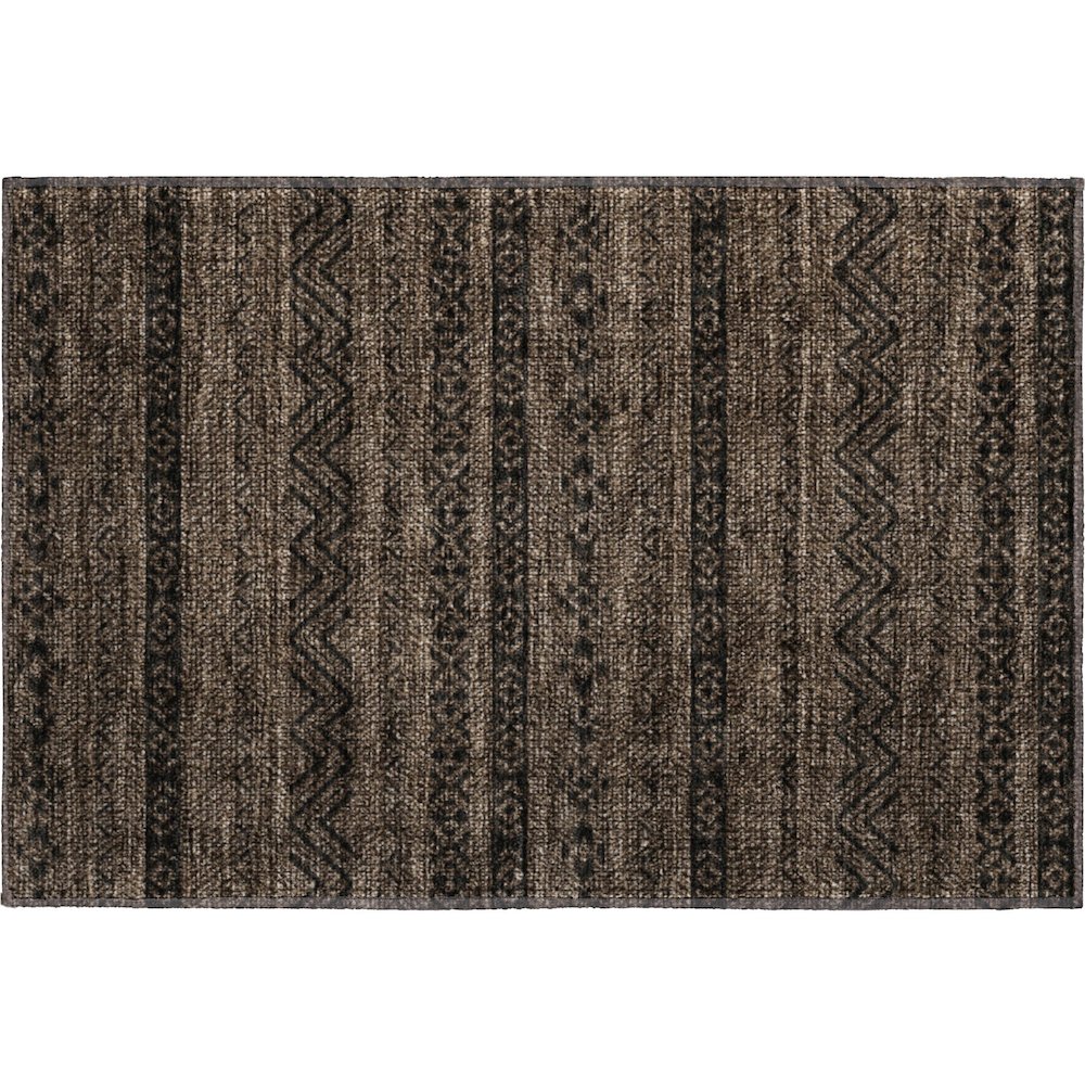 Premium Machine Washable Mayfield AMF803 Chocolate 1'8" x 2'6" Rug. Picture 1