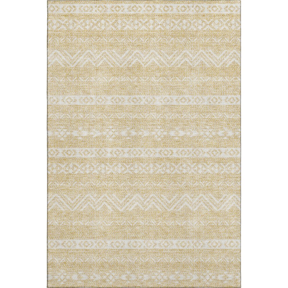 Premium Machine Washable Mayfield AMF803 Gold 2'6" x 3'10" Rug. Picture 1