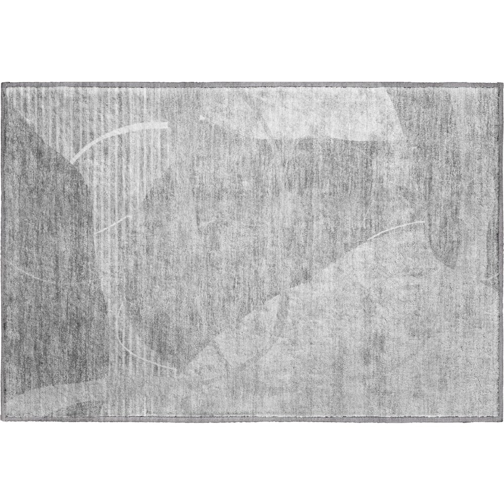 Premium Machine Washable Mayfield AMF805 Gray 1'8" x 2'6" Rug. Picture 1
