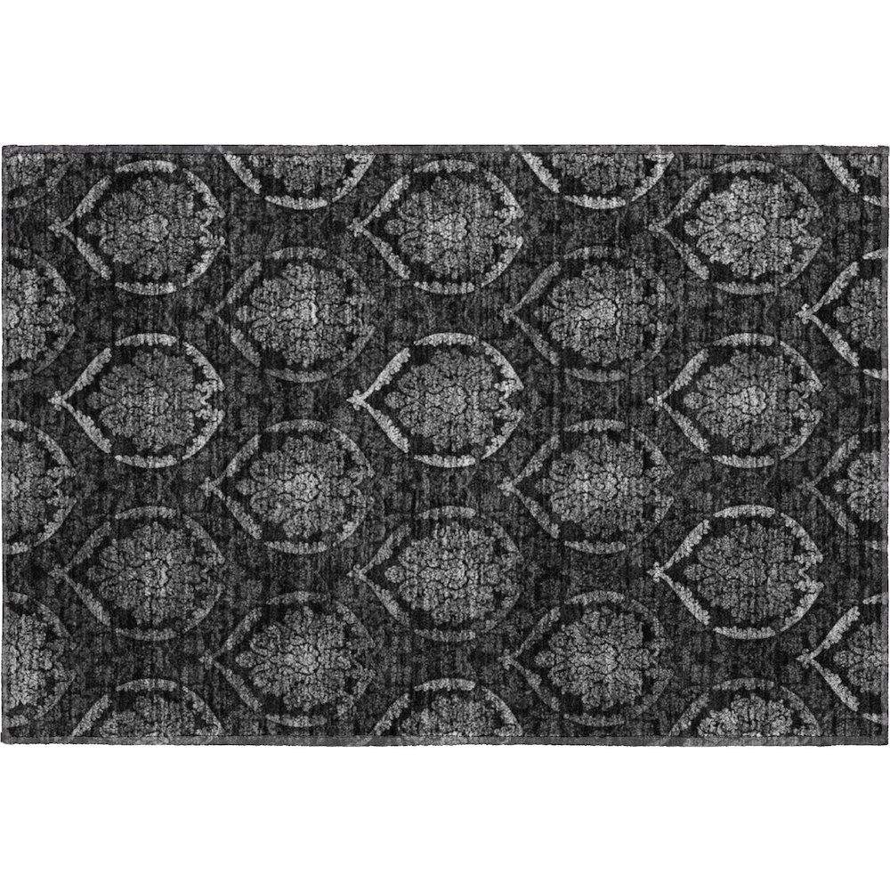 Premium Machine Washable Mayfield AMF809 Gray 1'8" x 2'6" Rug. Picture 1