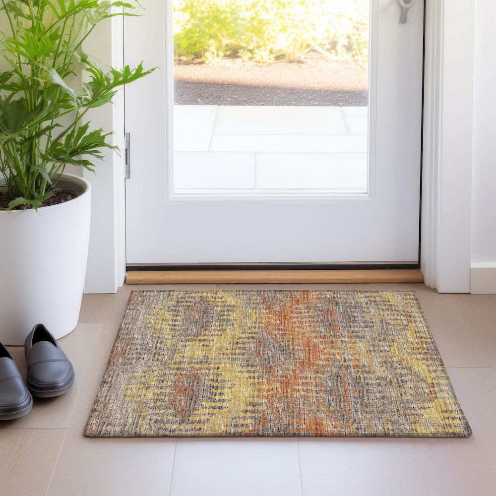 Premium Machine Washable Mayfield  Canyon 1'8" x 2'6" Rug. Picture 5