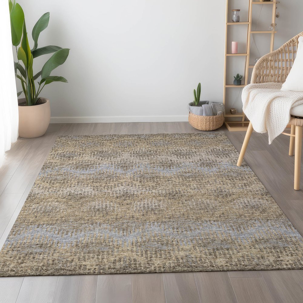 Premium Machine Washable Mayfield  Earth 2'6" x 3'10" Rug. Picture 5
