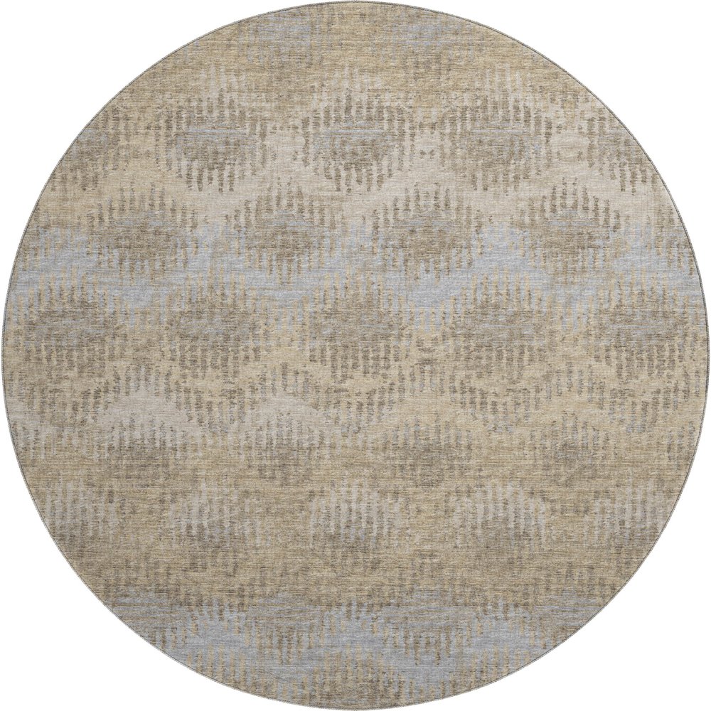 Premium Machine Washable Mayfield  Earth 8' x 8' Round Rug. Picture 1