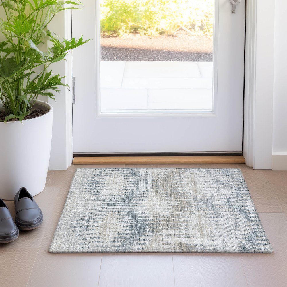 Premium Machine Washable Mayfield  Linen 1'8" x 2'6" Rug. Picture 5