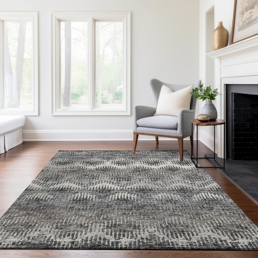Premium Machine Washable Mayfield  Shadow 2'6" x 3'10" Rug. Picture 6