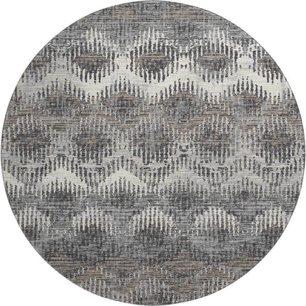 Premium Machine Washable Mayfield  Shadow 8' x 8' Round Rug. Picture 1