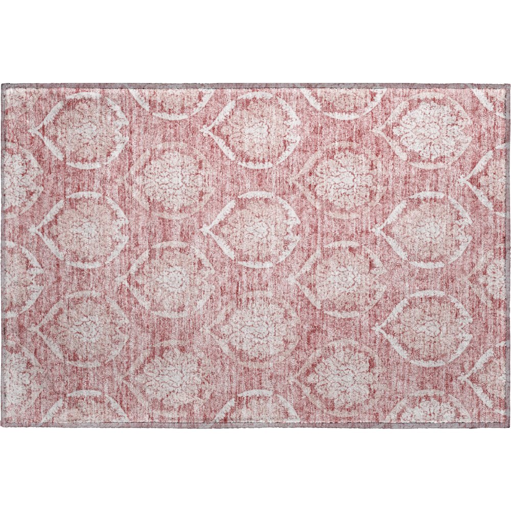 Premium Machine Washable Mayfield AMF810 Pink 1'8" x 2'6" Rug. Picture 1