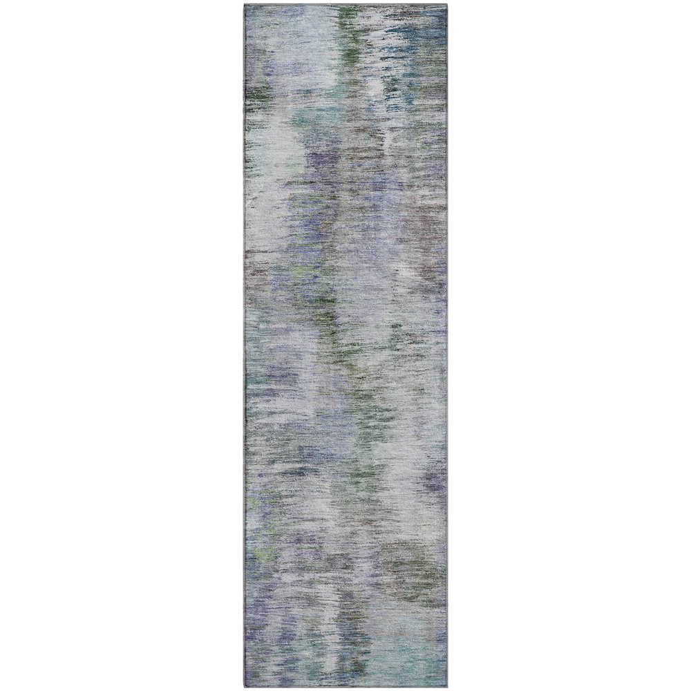Premium Machine Washable Mayfield AMF813 Green 2'3" x 7'6" Runner Rug. Picture 1