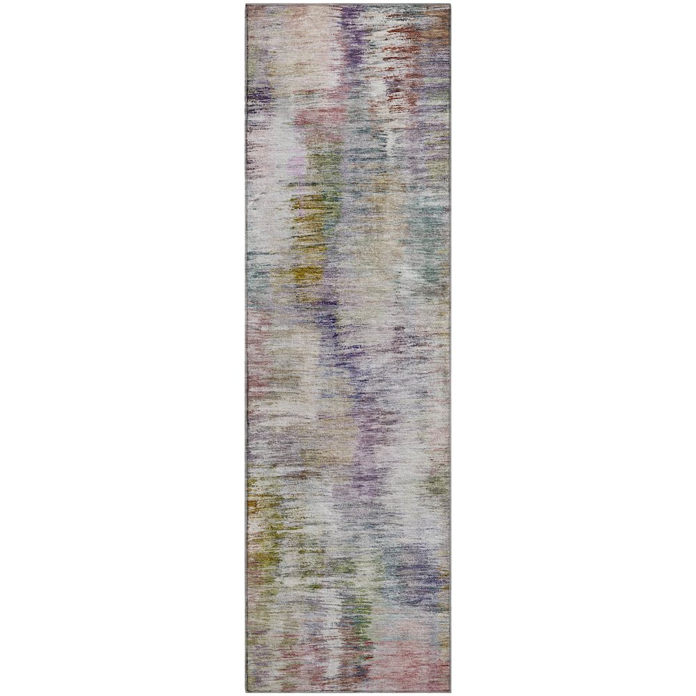 Premium Machine Washable Mayfield AMF813 Plum 2'3" x 7'6" Runner Rug. Picture 1