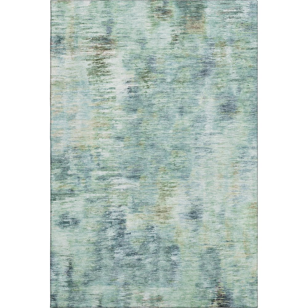 Premium Machine Washable Mayfield AMF813 Teal 2'6" x 3'10" Rug. Picture 1