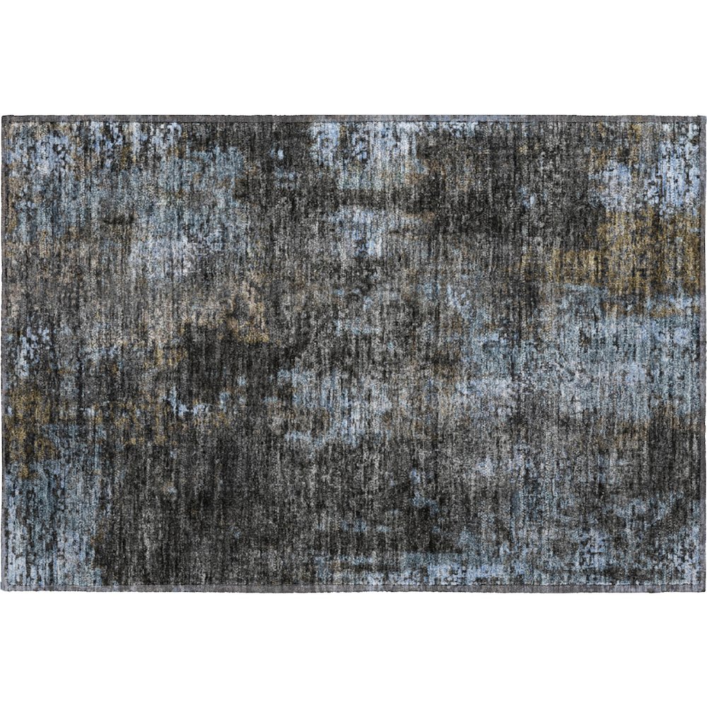Premium Machine Washable Mayfield AMF815 Graphite 1'8" x 2'6" Rug. Picture 1