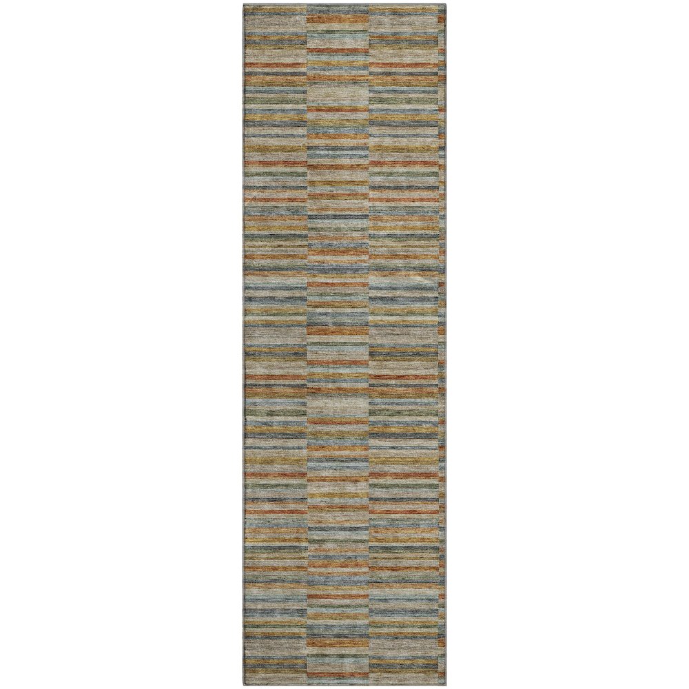 Premium Machine Washable Mayfield AMF816 Paprika 2'3" x 7'6" Runner Rug. Picture 1