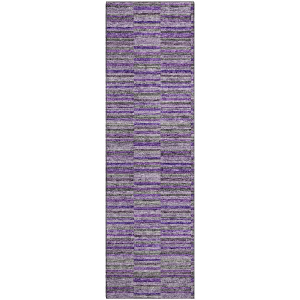 Premium Machine Washable Mayfield AMF816 Purple 2'3" x 7'6" Runner Rug. Picture 1