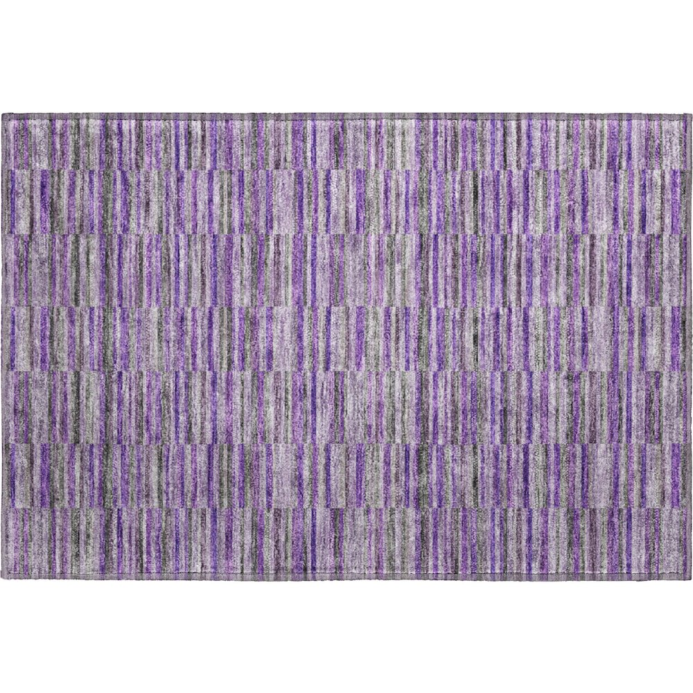 Premium Machine Washable Mayfield AMF816 Purple 1'8" x 2'6" Rug. Picture 1