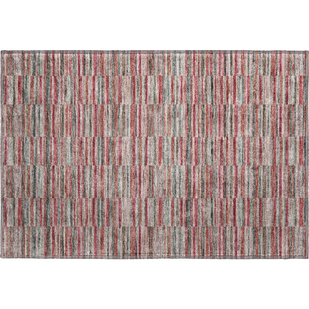 Premium Machine Washable Mayfield AMF816 Red 1'8" x 2'6" Rug. Picture 1