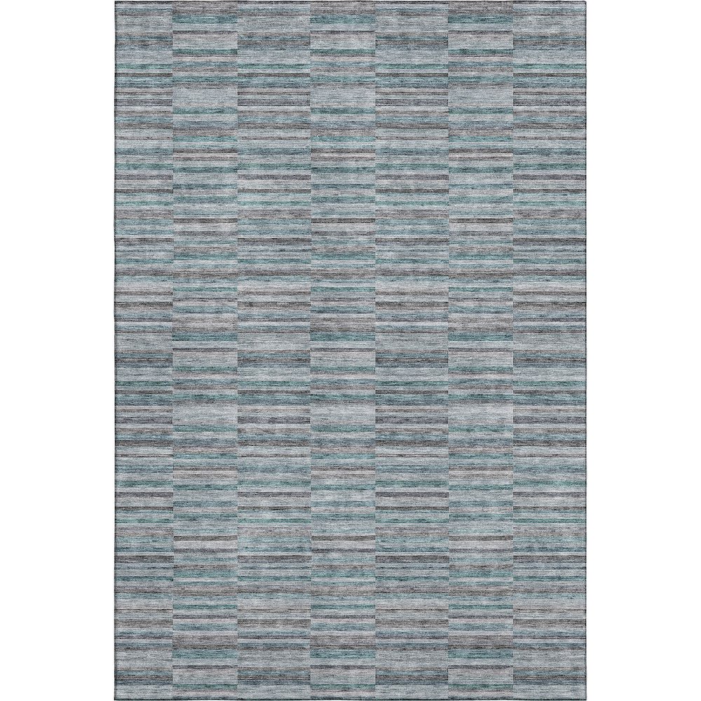 Premium Machine Washable Mayfield AMF816 Teal 2'6" x 3'10" Rug. Picture 1