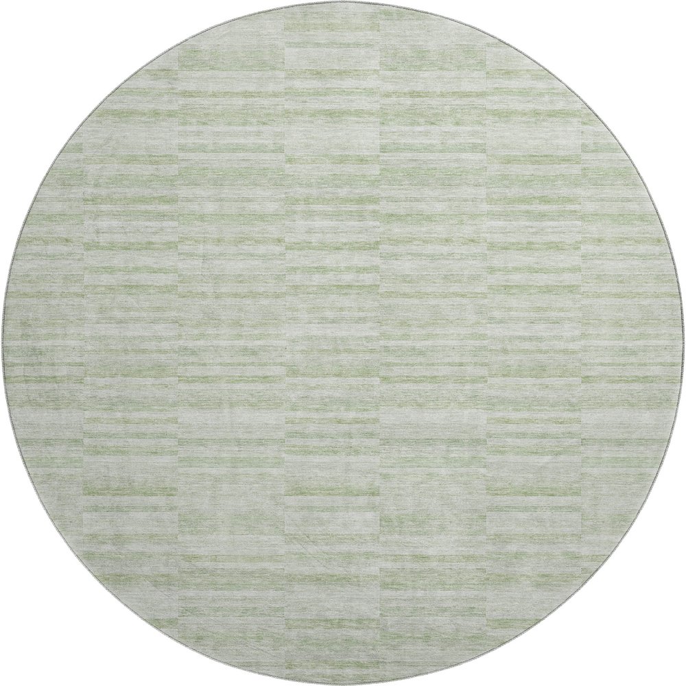 Premium Machine Washable Mayfield AMF817 Sage 8' x 8' Round Rug. Picture 1