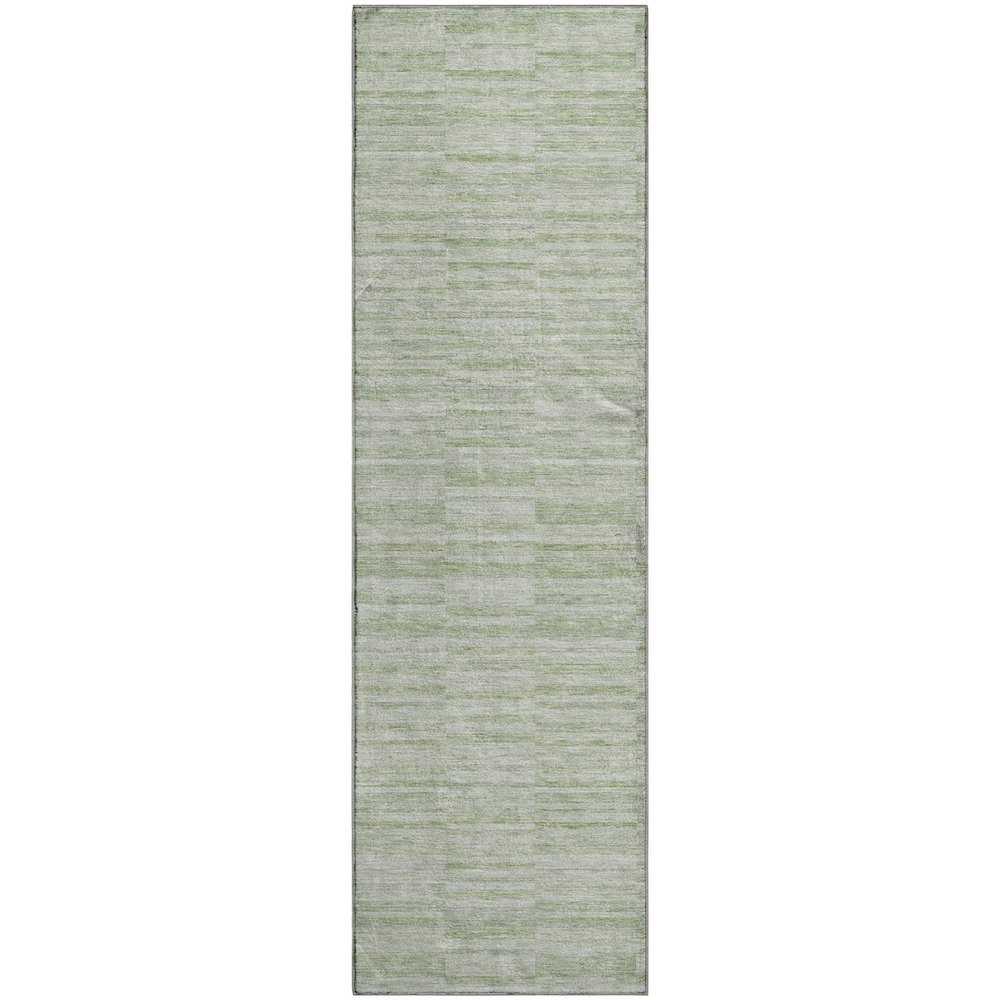 Premium Machine Washable Mayfield AMF817 Sage 2'3" x 7'6" Runner Rug. Picture 1