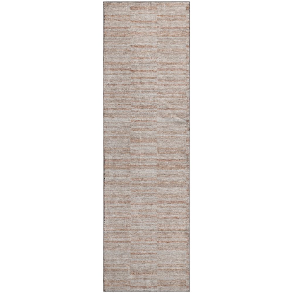 Premium Machine Washable Mayfield AMF817 Salmon 2'3" x 7'6" Runner Rug. Picture 1