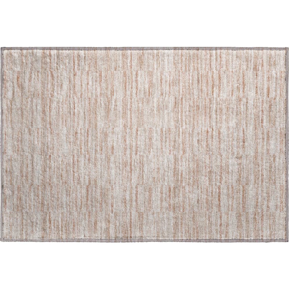 Premium Machine Washable Mayfield AMF817 Salmon 1'8" x 2'6" Rug. Picture 1