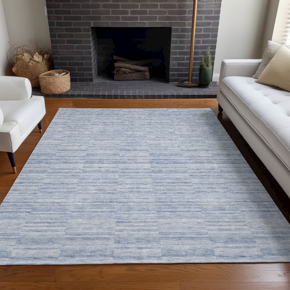 Premium Machine Washable Mayfield AMF817 Sky 2'6" x 3'10" Rug. Picture 5