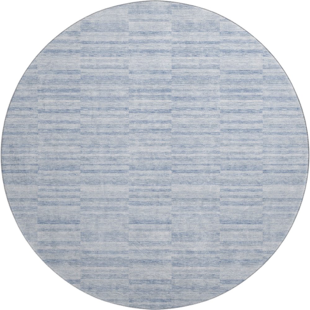 Premium Machine Washable Mayfield AMF817 Sky 8' x 8' Round Rug. Picture 1