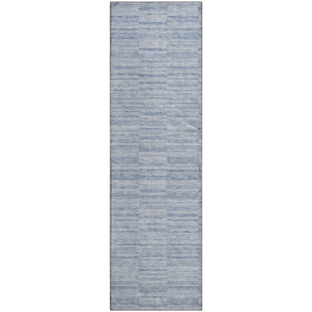 Premium Machine Washable Mayfield AMF817 Sky 2'3" x 7'6" Runner Rug. Picture 1