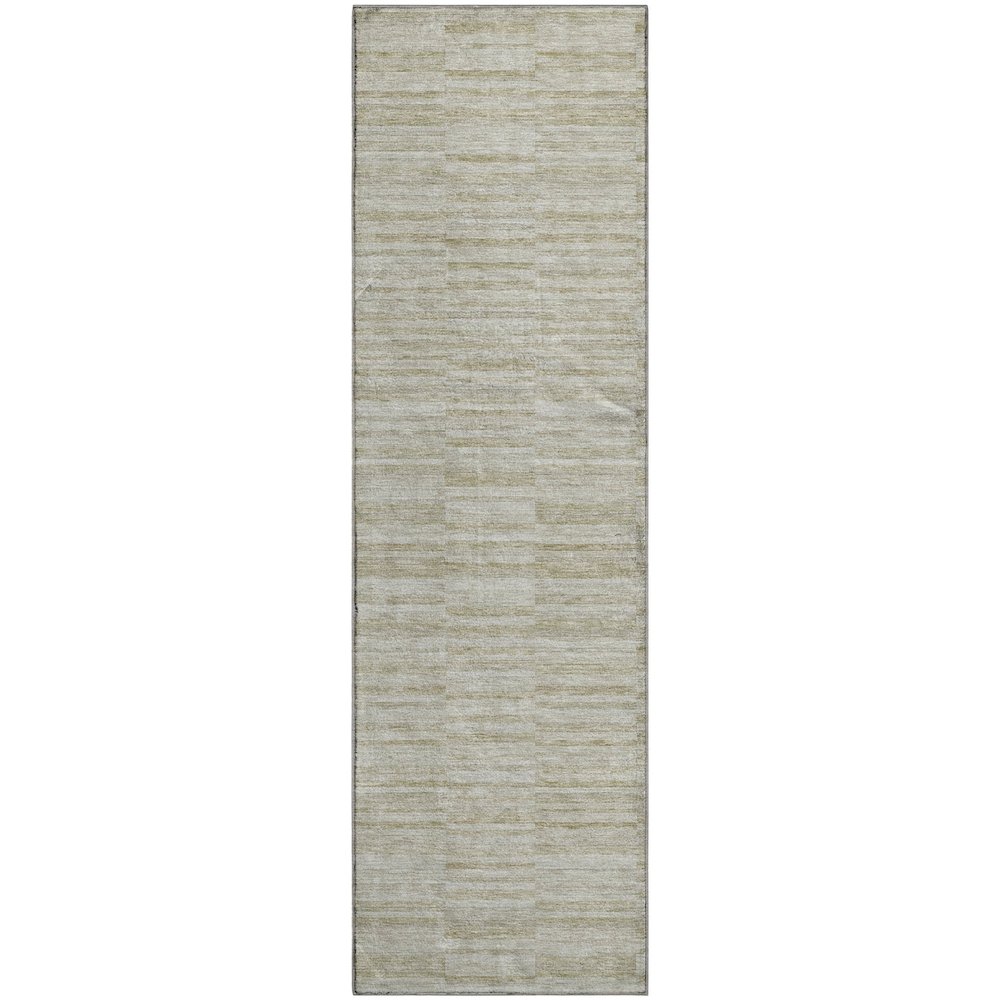 Premium Machine Washable Mayfield AMF817 Taupe 2'3" x 7'6" Runner Rug. Picture 1