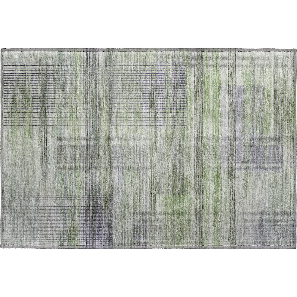 Premium Machine Washable Mayfield AMF819 Aloe 1'8" x 2'6" Rug. Picture 1
