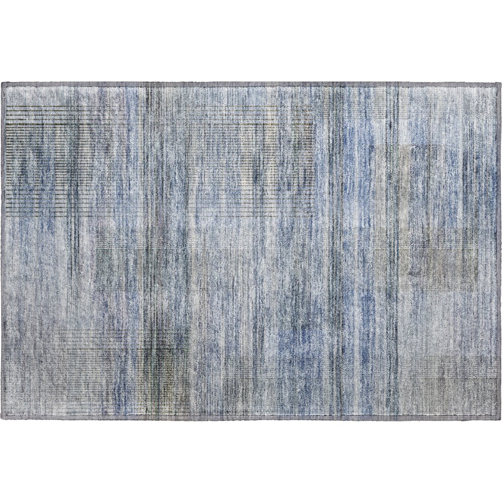 Premium Machine Washable Mayfield AMF819 Blue 1'8" x 2'6" Rug. Picture 1