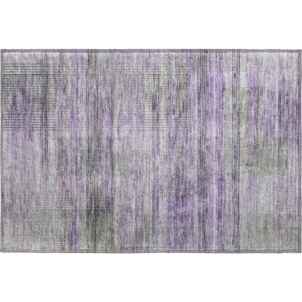 Premium Machine Washable Mayfield AMF819 Purple 1'8" x 2'6" Rug. Picture 1