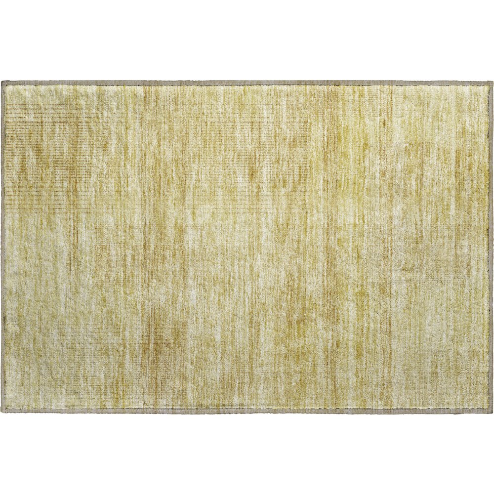 Premium Machine Washable Mayfield AMF820 Gold 1'8" x 2'6" Rug. Picture 1