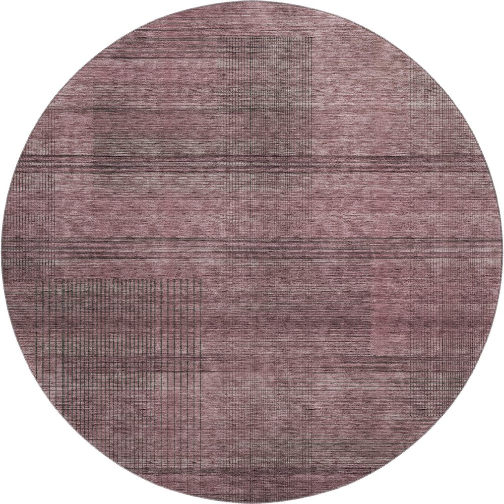 Premium Machine Washable Mayfield AMF820 Merlot 8' x 8' Round Rug. Picture 1