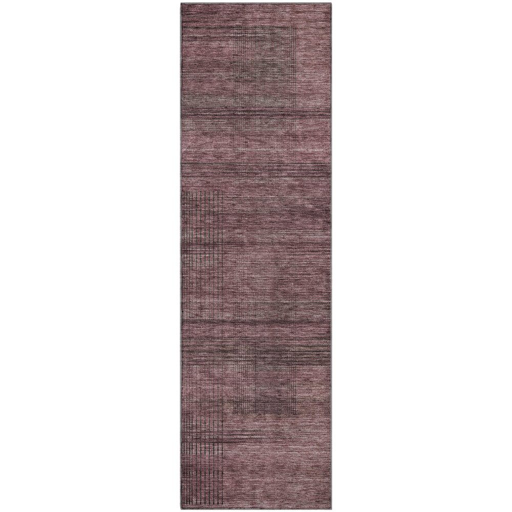 Premium Machine Washable Mayfield AMF820 Merlot 2'3" x 7'6" Runner Rug. Picture 1