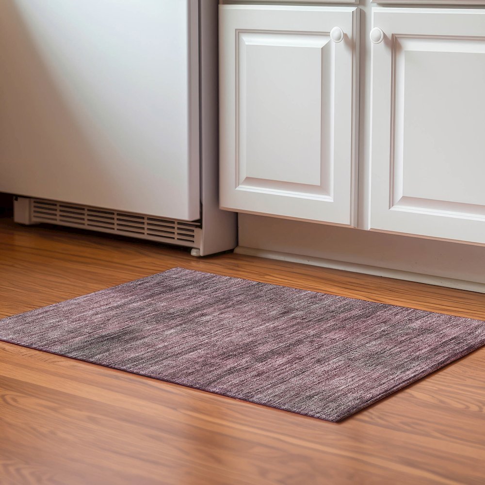 Premium Machine Washable Mayfield AMF820 Merlot 1'8" x 2'6" Rug. Picture 5